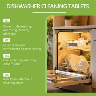 A dishwasher cleaner, a clean oil scavenging home dishwasher