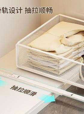 In the closet drawers, the basket compartments, the lockers,