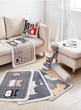 Water-absorbed carpets, toilet mats, toilet mats, cartoon fl