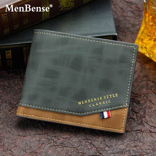 Its a short wallet for a man with a hot gold stamp on the K