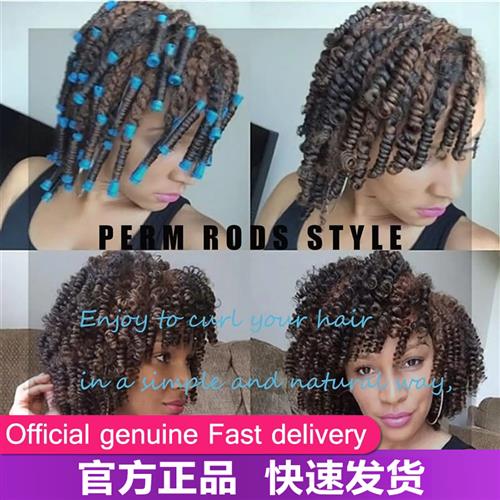 Perm Rods 60 pcs Small Size Hair Rollers for Natural Hair Lo