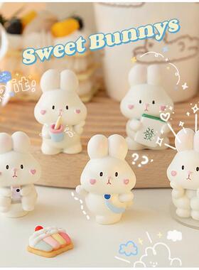 Creative cartoons, cute rabbits, table-top office decoration