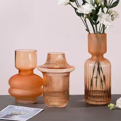 A Nordic lightly polished sanded glass vase, Morandy, with a