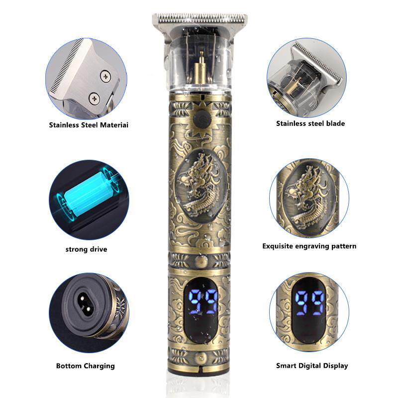 A digital hair cutter with an electrocution cut of oil-heade