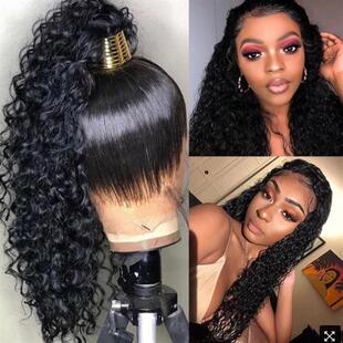 African curls with long curly hair, hair-blowing, high-tempe