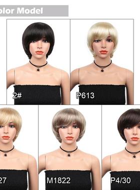 6 inches short, straight hair wigs, Ms. Anne High Wiss head