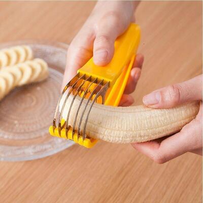 Kitchen practical banana cutter, cucumber carrots, ham and f