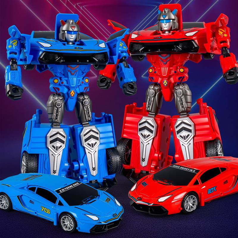 A gift from a boy in a childs toy car, a mutant robot, iner