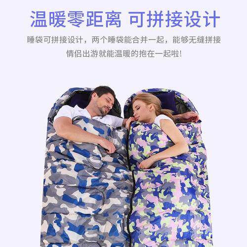 A man outside a sack of velvet sleeping bags with a thicker