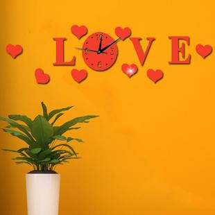 from the background Stereo wall mirror clock decorating Akli