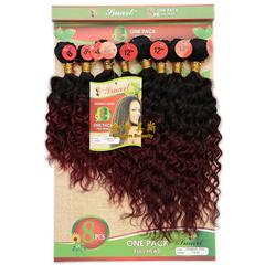 Production of 8 custom-made man-made wigs with a remy jerry