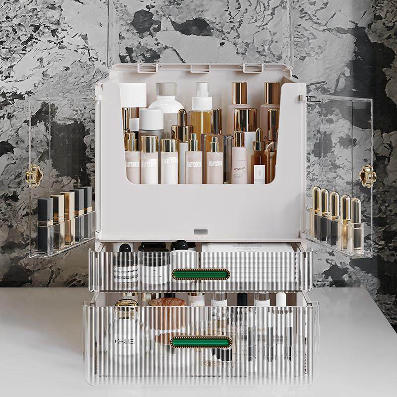 Cosmetics collection boxes with light luxury dust-proof and