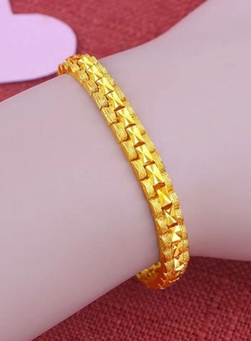 出口欧美跨境外贸越南沙金饰品手链轻奢感女小众设计感窄款手表