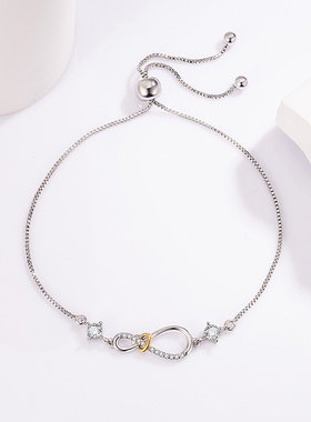 纯欧美跨境外贸跨境新款创意符号心形手链个性维拉手环微镶锆石