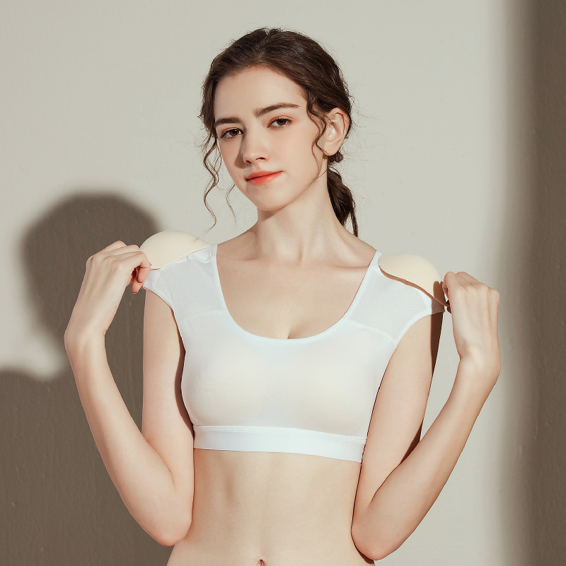 新款无钢圈运动背心文胸垫肩神器