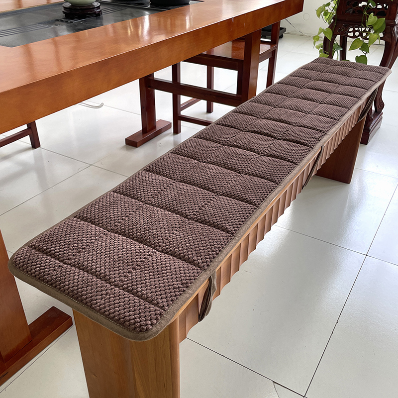 灯芯绒防滑保暖长条凳坐垫椅垫