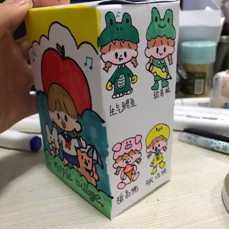 小学生自制盲盒大佬空盒网红自己儿童礼物成品(图案