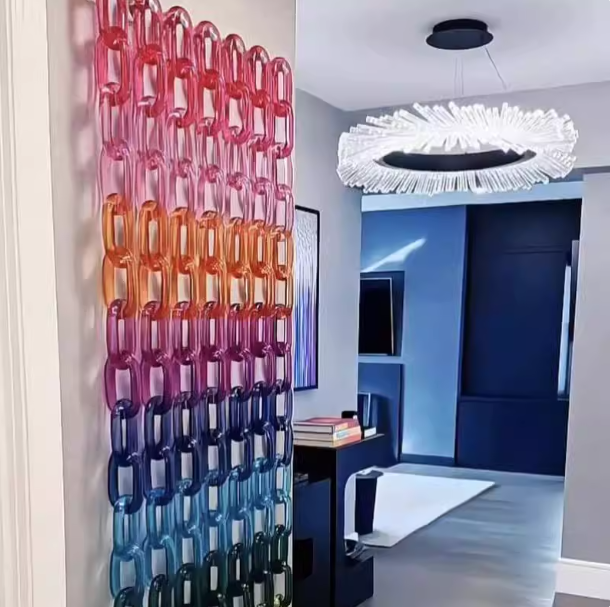 彩色多巴胺链条亚克力半透明链条墙饰网红打卡点景区彩虹背景装饰,节庆用品/礼品,节日装扮用品,淘宝优惠券,粉丝福利购,淘宝优惠卷