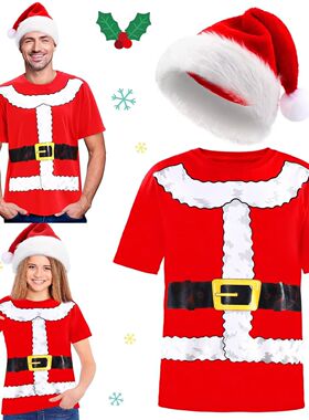 Christmas Santa Claus Costume Unisex Xmas Funny Santa Cotton