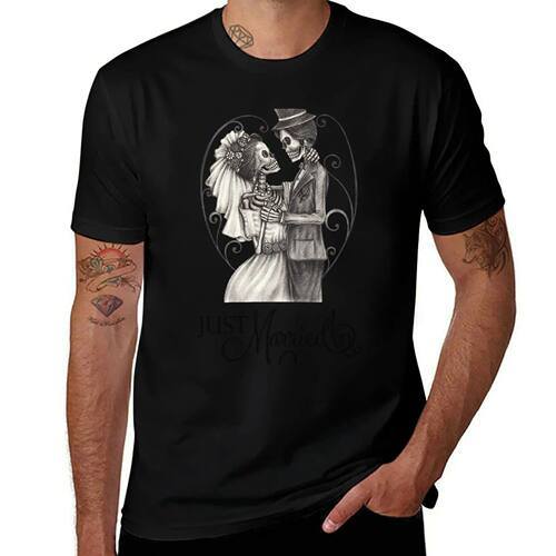 Just Married Funny Anniversary T-Shirt Casual Everyday Wear