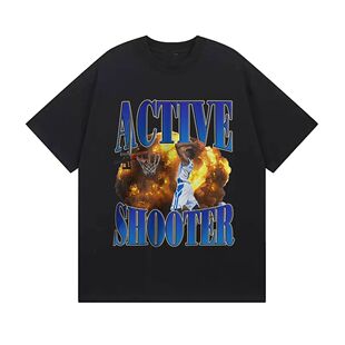 Active Shooter Funny Sports Meme Graphic T-Shirts Men Women