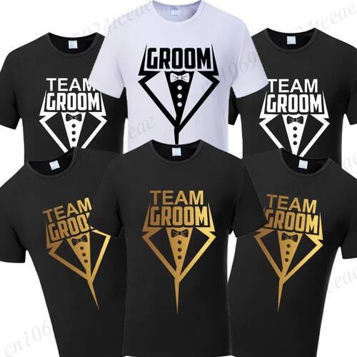 Team Groom Wedding Shirt, Bachelor Stag Party Graphic Tee, F