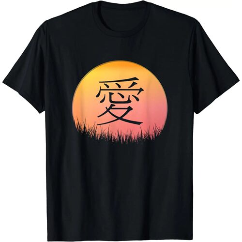 Love Written in Traditional Chinese Characters Kanji T-Shirt