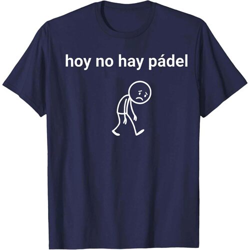 No Padel Today in Spanish Funny Stick Figures Sports Humor T