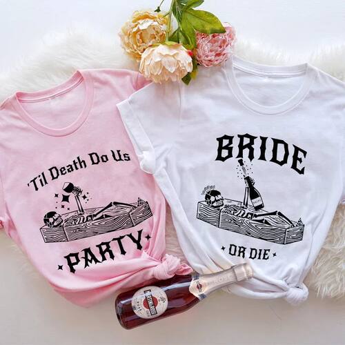 Funny Bachelorette Party Shirt Till Death Do Us Single Farew