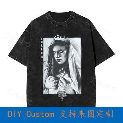 Sullen Ivano Queen Apparel Tattooed Vintage Oversized T-Shir