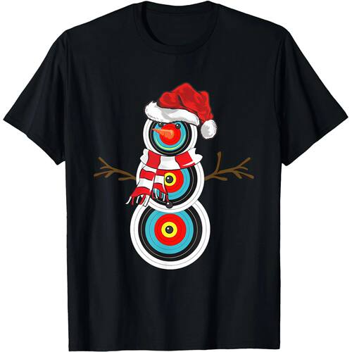 Archery Xmas Gift Santa Snowman Archery Christmas T Shirts M