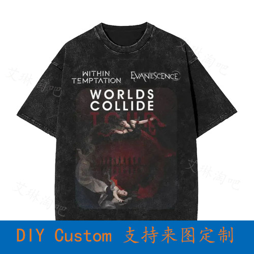 Evanescence Within Temptation Worlds Collide Vintage Oversiz
