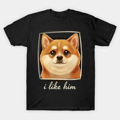 I like him T-shirt For Men Women 100% Cotton T Shirts Short