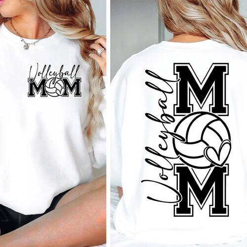 Volleyball Mom T Shirt for Women Summer Short Sleeve Tees Fr