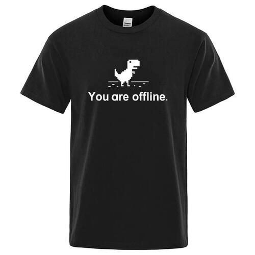 Summer Men High Quality Cotton Blend Dinosaur Print T Shirt