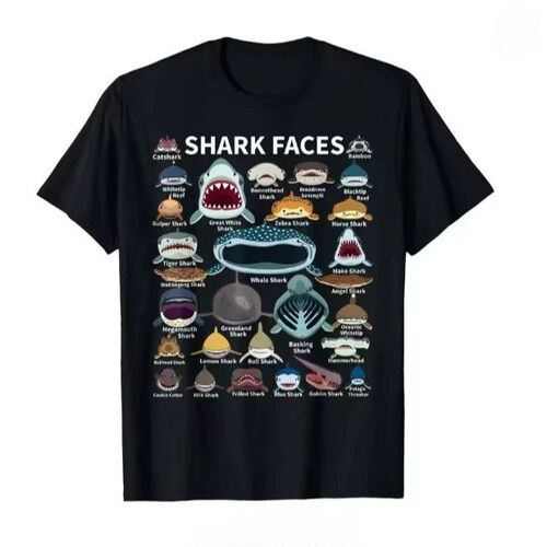 Shark Faces of All Kinds T-shirt The Cephalopod Octopus Squi
