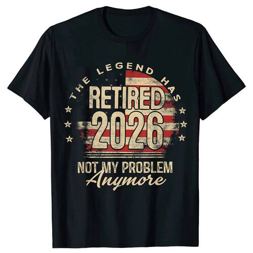 The Legend Has Retired 2026 Funny Retirement USA Flag T Shir