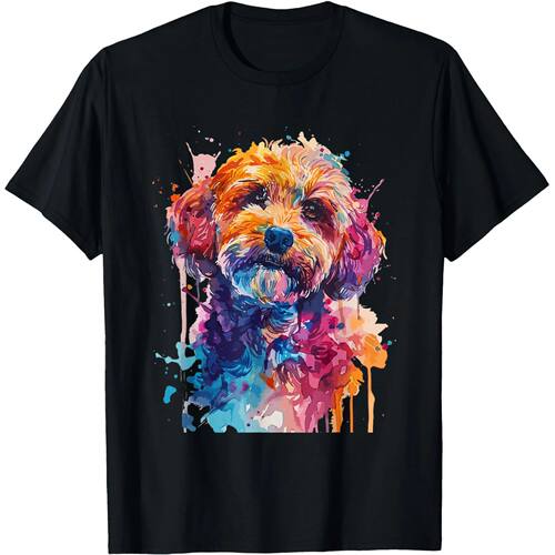 Cockapoo Lovers Pop Art Colorful Dog T Shirts Men Women Cott