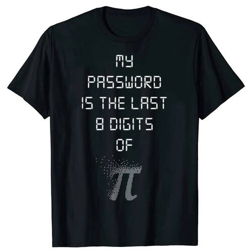 My Password Is The Last 8 Digits of Pi Cotton Men Tee Person