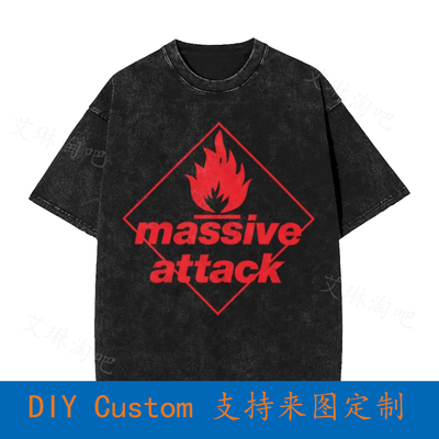 Massive Attack Blue Lines Rock N Roll Band  Oversized T-Shir