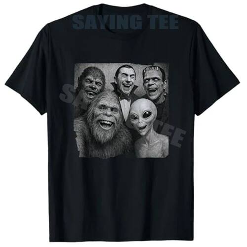 Halloween Bigfoot Alien Dracula Frankenstein Wolf Man Selfie