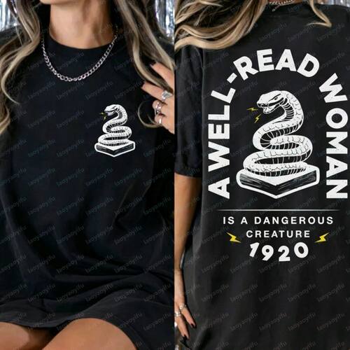Woman Is A Dangerous Creature Novel Fan Gift Book Cotton T-S