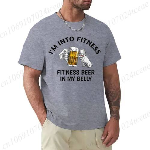 I'm Into Fitness, Fit'ness Beer Print Men's T-Shirt Clothing