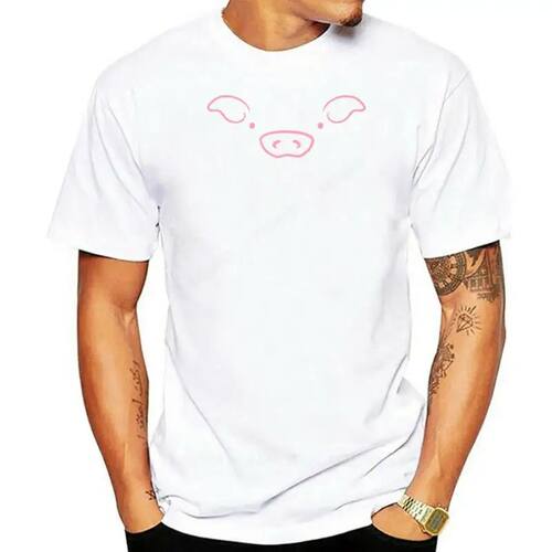 Brand man tee-shirt Top Quality Cute Sweet Pig Face T-Shirt