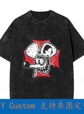 Rat‘S Hole Surfer Cross Rat Cotton Ringer Rat Fink Big Dadd