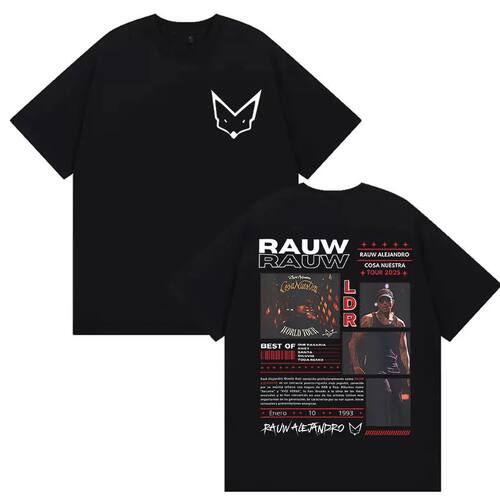 Rapper Rauw Alejandro Tour Album 2025 Merch T Shirts Men's H