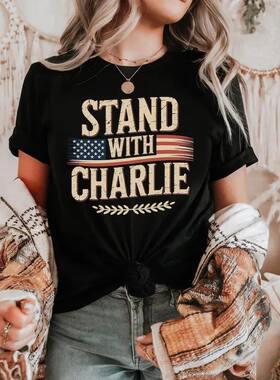 Stand With Charlie Kirk Shirt, Free Speech Support Tee, Vint