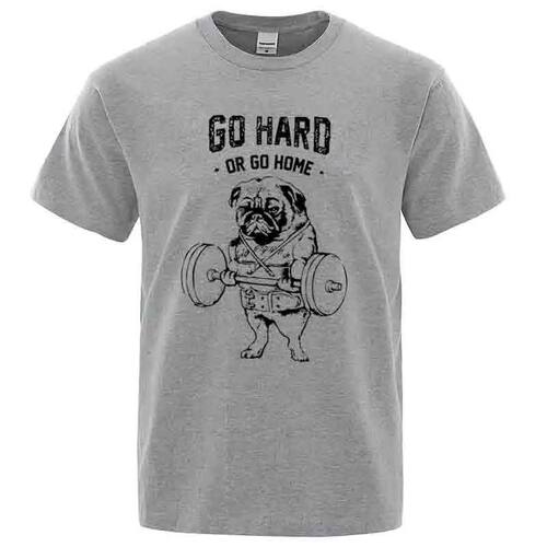 Cotton Blend Casual Pug Life Mens T Shirts Fashion Go Home O