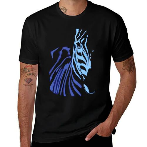 Zebra acrylic painting T-Shirt Basic Regular Fit Casual T-Sh