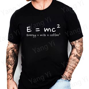 New Physical Equation Print Pattern T-shirts for Women Men S